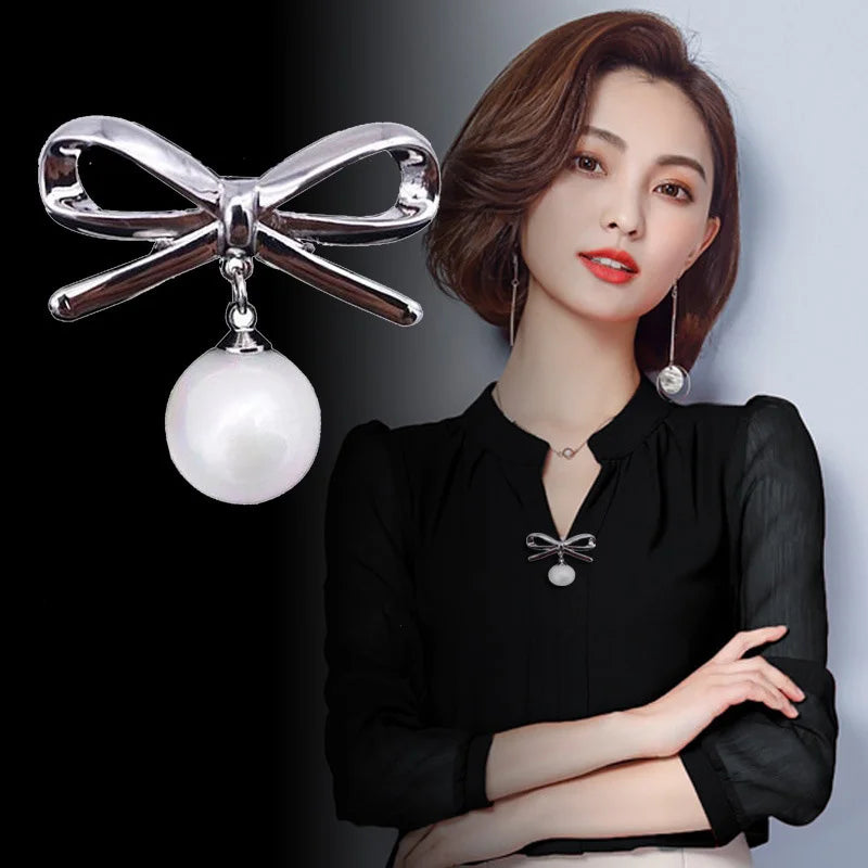 Elegant Fashion Pearls Brooch Pins For Women Fixed Straps Charm Safe Pin Brooches Clothing Clip Badge Dress Buckle Diy Jewelry