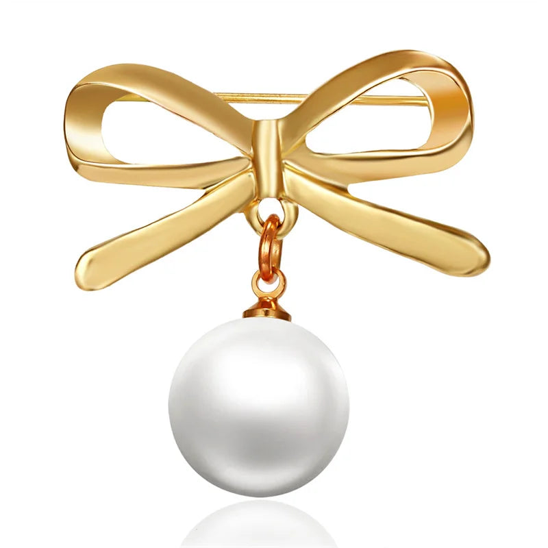 Elegant Fashion Pearls Brooch Pins For Women Fixed Straps Charm Safe Pin Brooches Clothing Clip Badge Dress Buckle Diy Jewelry