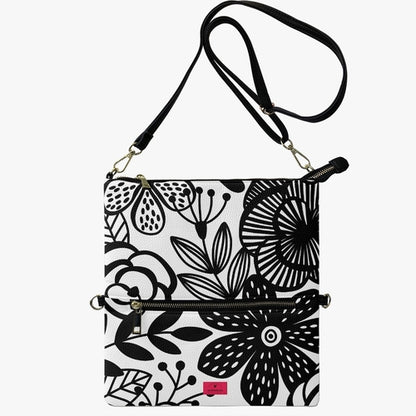 Jacki Easlick Happy Flowers Flip Zip Crossbody