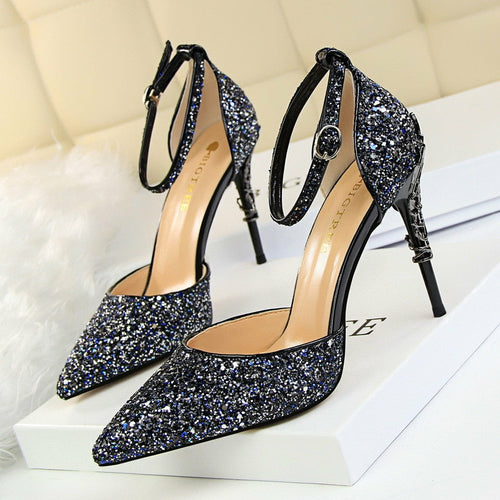 Woman Pumps Sequins High Heels Women Shoes Fashion Ladies Shoes