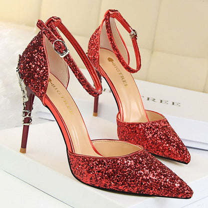 Woman Pumps Sequins High Heels Women Shoes Fashion Ladies Shoes