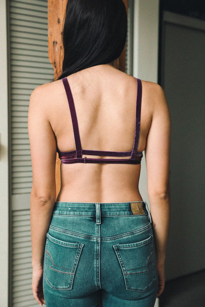 Dainty Crushed Velvet Bralette