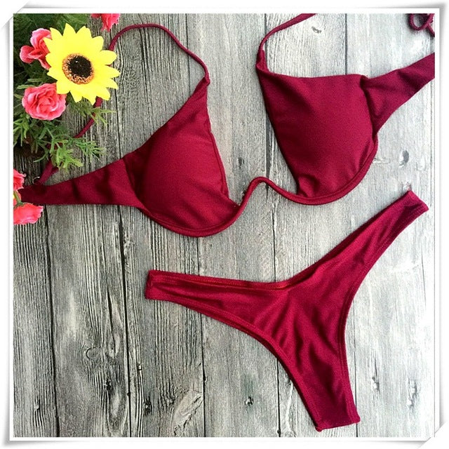 Bandage Bikini Swimsuit (2pcs)