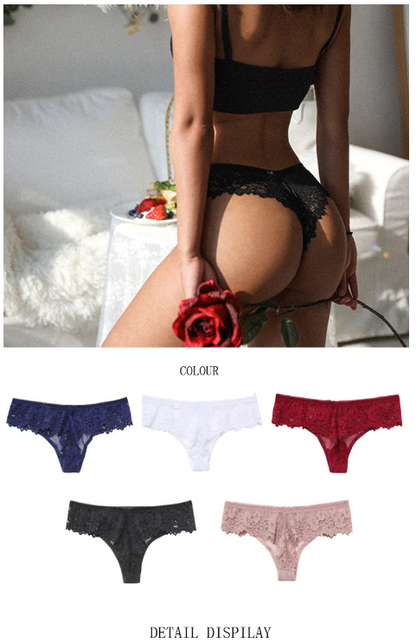 Temptation Low-Waist Embroidery Thong